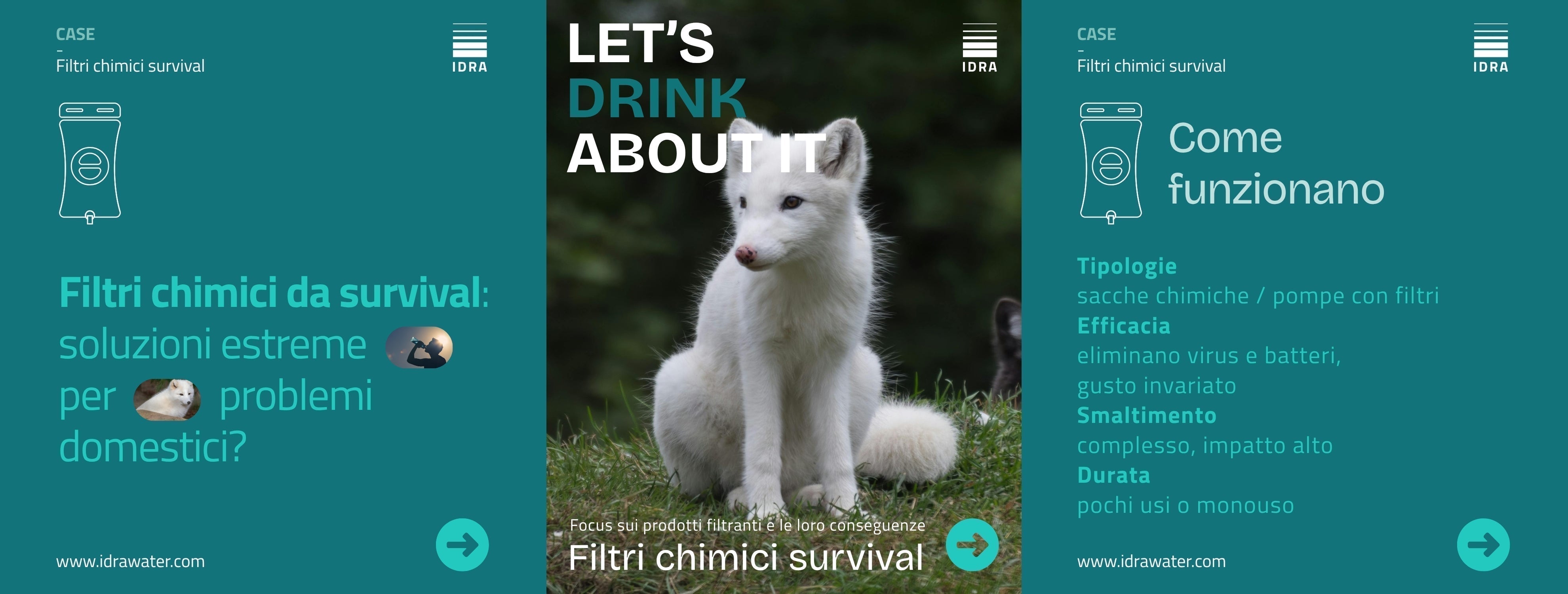 LET'S DRINK ABOUT IT - Copertina con tema dell'articolo: Volpe artica delle isole Commander e Filtri chimici da survival