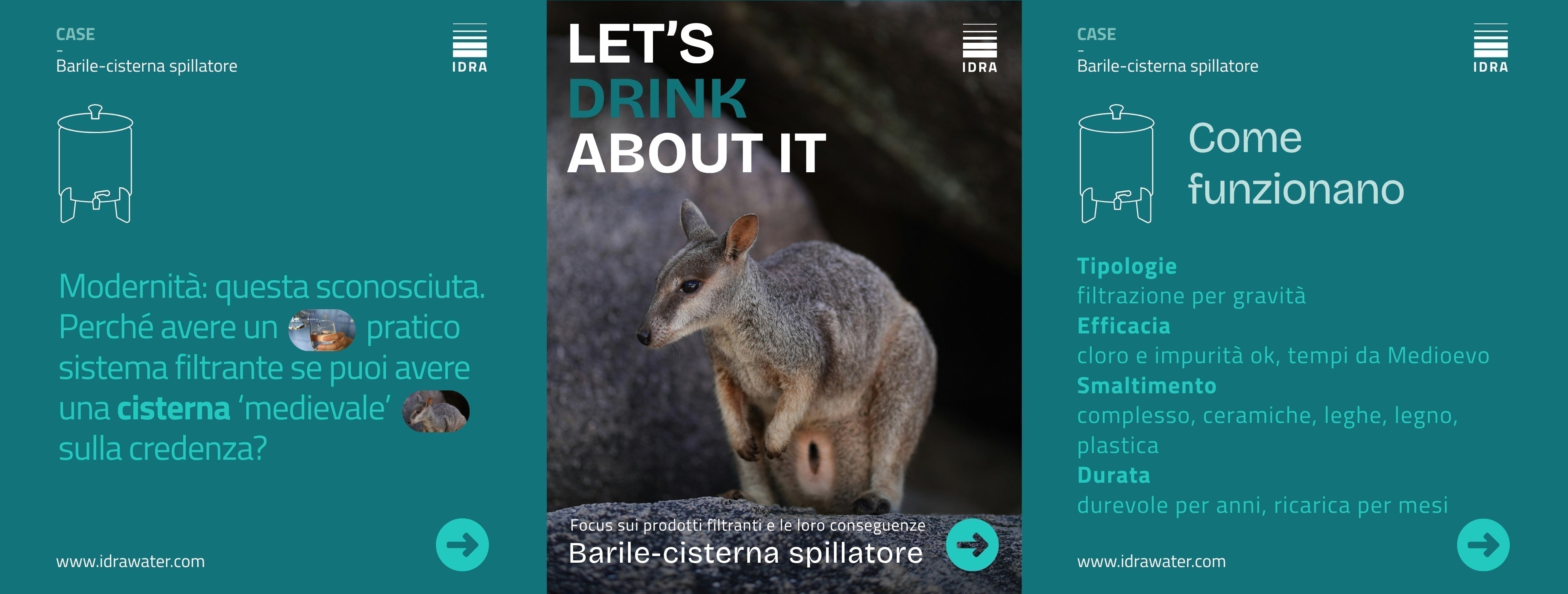 LET'S DRINK ABOUT IT - Copertina con tema dell'articolo: Wallaby delle rocce e cisterna idrica